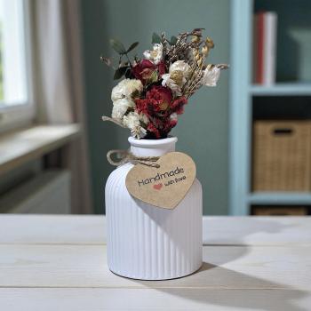 Preview: Deko Vase geriffelt Skandi-Stil auch als Stabkerzenhalter verwendbar Raysin - Artikel-Nr. 1100046